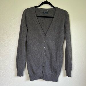 Cashmere dark brown cardigan